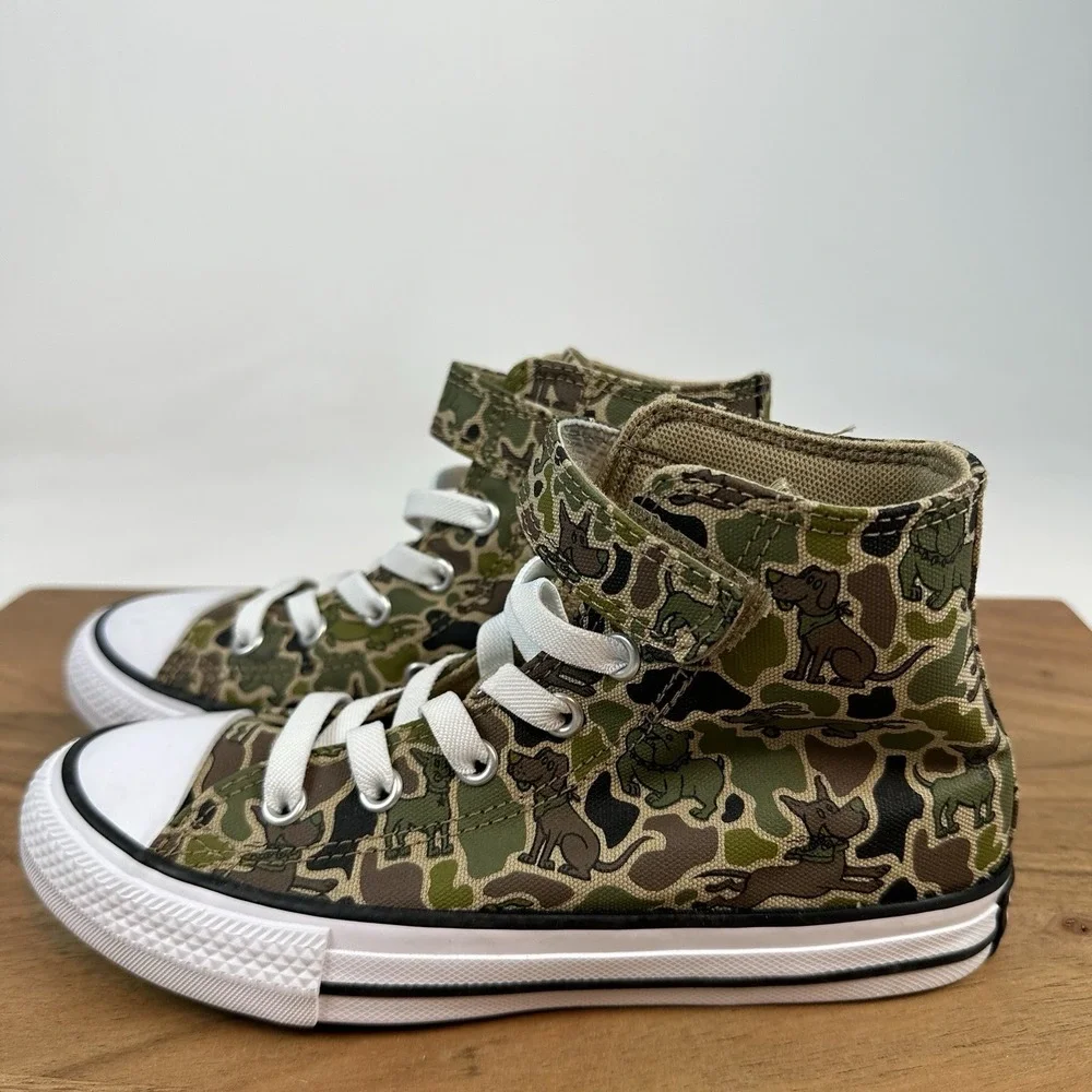 New Kids Converse Chuck Taylor All Star Dog Print Nomad High Top‎ Sneaker Sz 1 Y